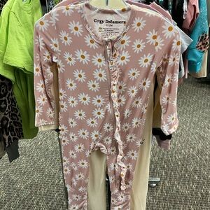 Cozy Dreamerz Pink Floral Baby Onesie